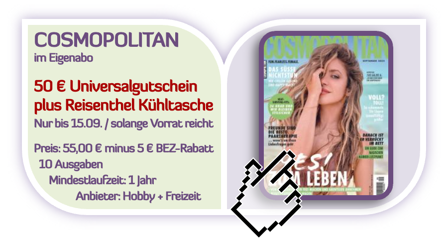 Cosmopolitan Abo mit Kühltasche und Universalgutschein