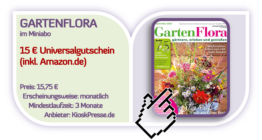 GartenFlora Mini-Abo mit Universal-Gutschein inkl. Amazon.de